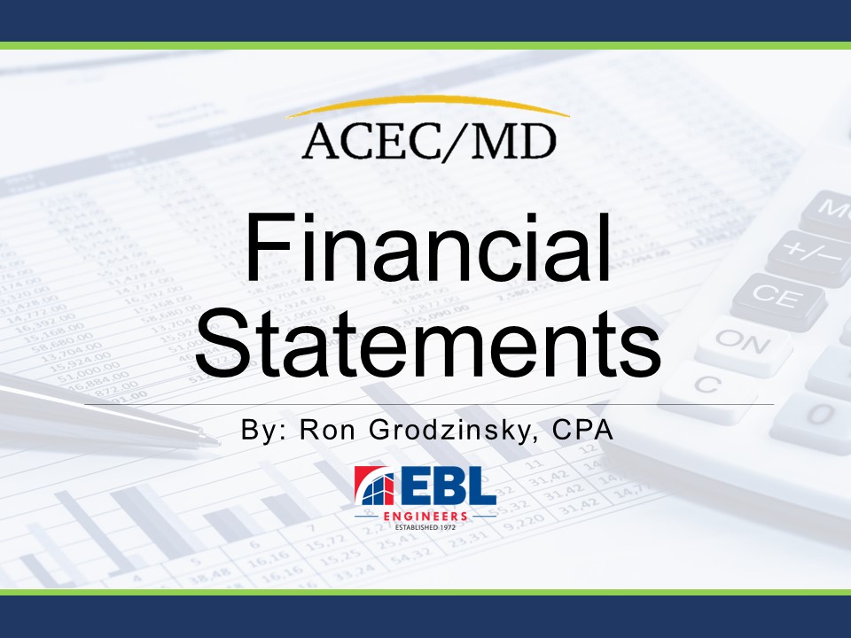 Title Slide of Financial Statements Presentation